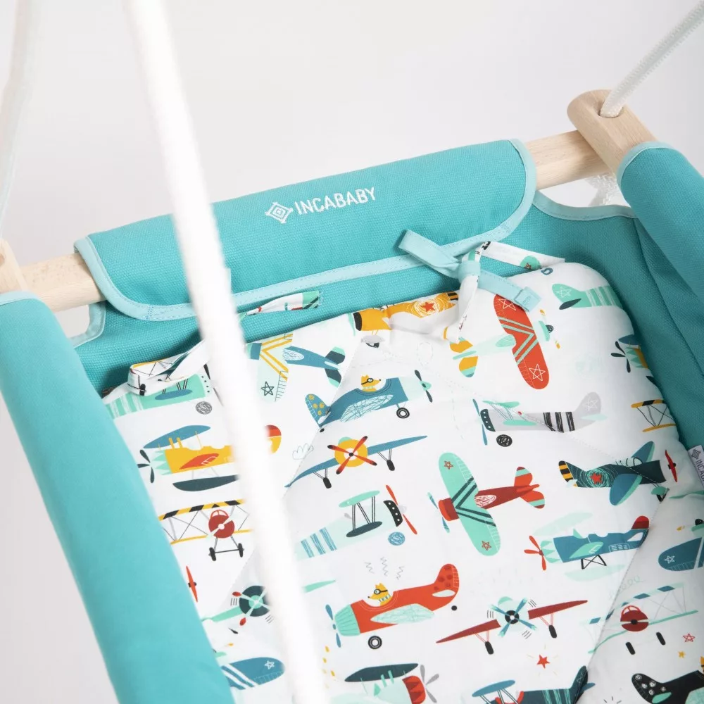 Babyschaukel Baby Blau – Bild 9