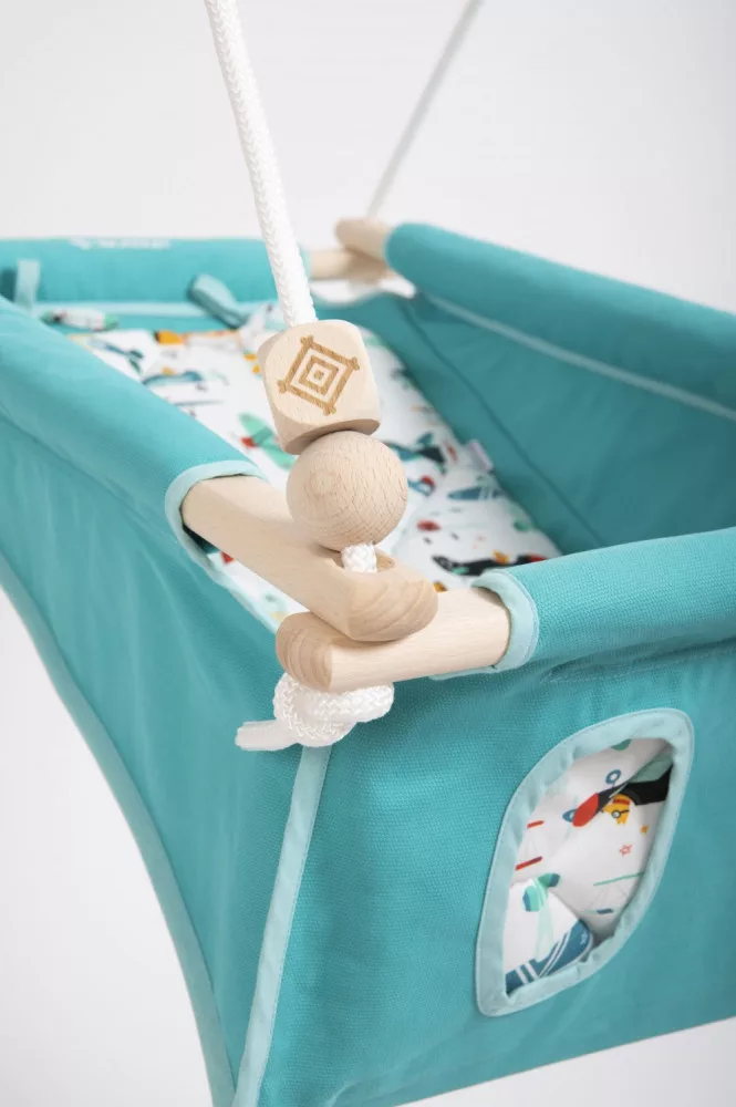 Babyschaukel Baby Blau – Bild 5