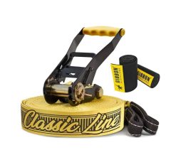 Slackline-Balancierband 25m + Baumschoner