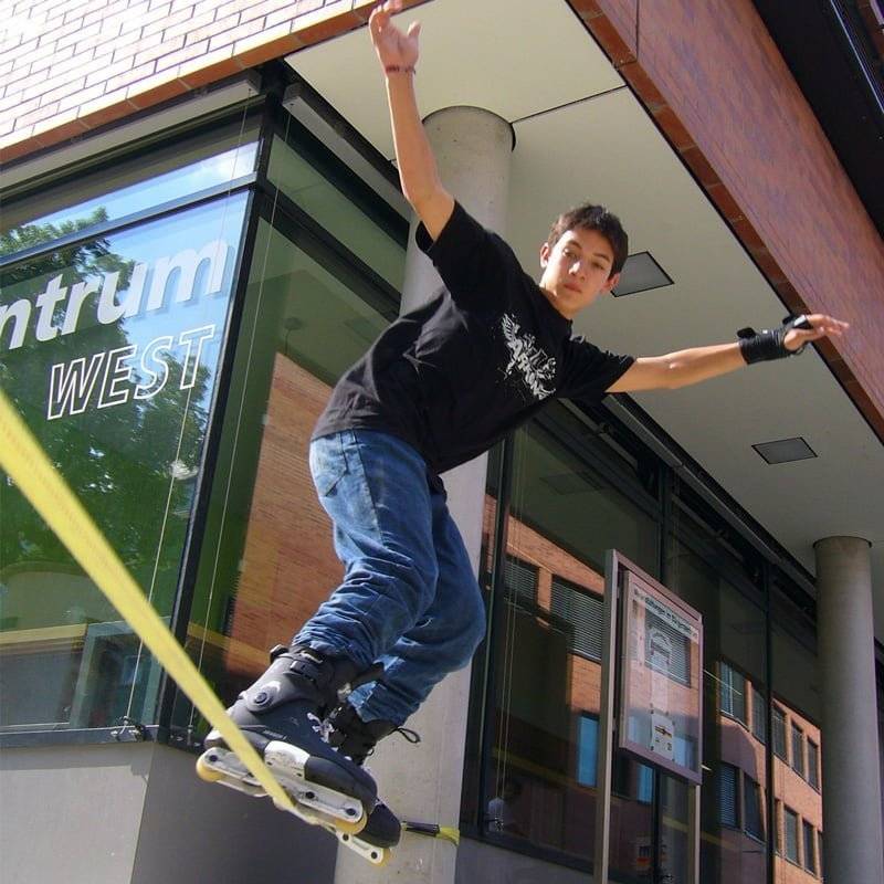 Slackline-Balancierband 25m + Baumschoner – Bild 6