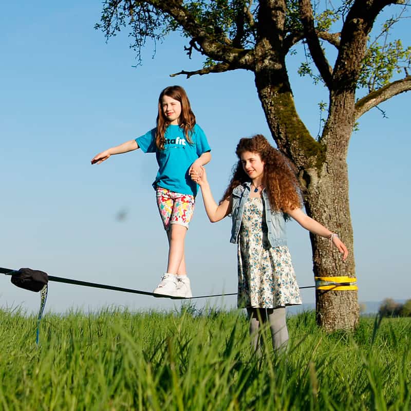 Slackline-Balancierband Funline 15m + Baumschoner – Bild 10