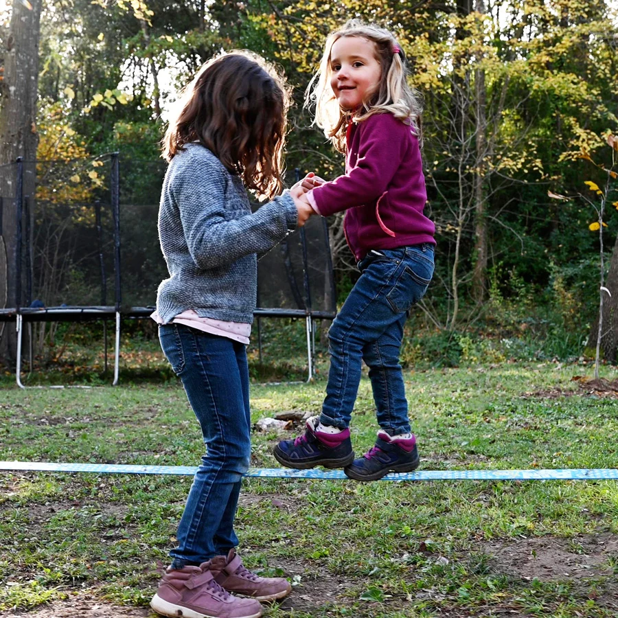 Slackline-Balancierband Funline 15m + Baumschoner – Bild 7