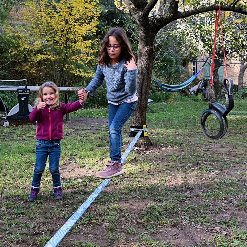 Slackline-Balancierband Funline 15m + Baumschoner – Bild 9