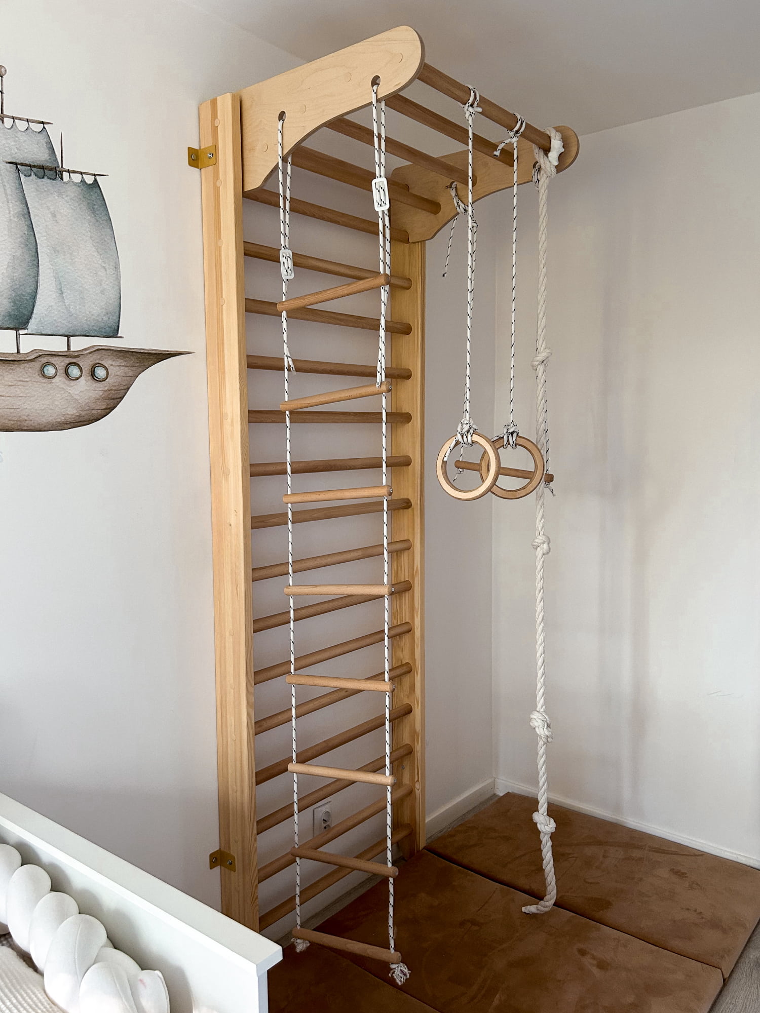 Sprossenwand für Kinderzimmer Kinder Sport – Bild 12