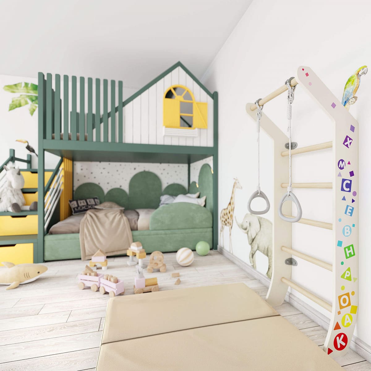 Sprossenwand für Kinderzimmer Mini Color – Bild 14