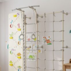 Alternative view of Sprossenwand für Kinderzimmer Komet Next 3 + Kletterwand Dino