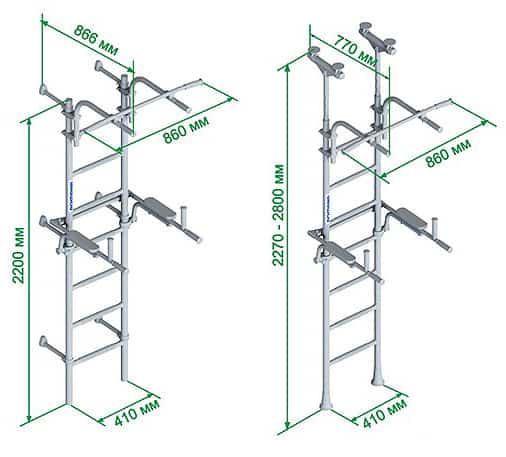 Sprossenwand Teenager Plus wandmontage – Bild 10