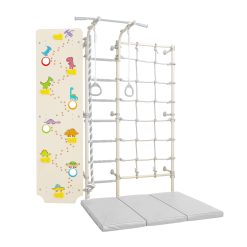 Sprossenwand für Kinderzimmer Komet Next 3 + Kletterwand Dino