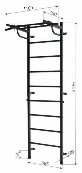 Sprossenwand für Erwachsene Kraft Light 3w1 – Bild 2