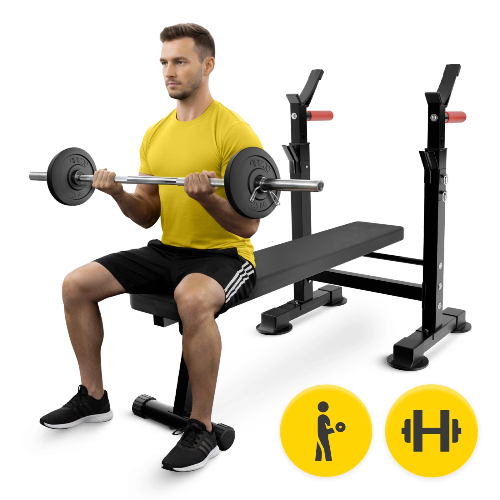 Trainingsbank mit Langhantelständer PRO+ – Bild 2