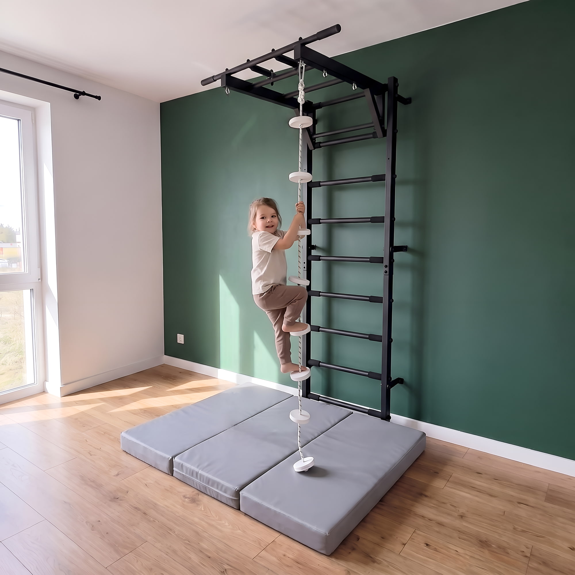 Kletterseil mit Einsätzen Monkey-Gym – Bild 2