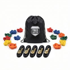 Klettergriffe für Baum mit Gurten, 15-teiliges Set