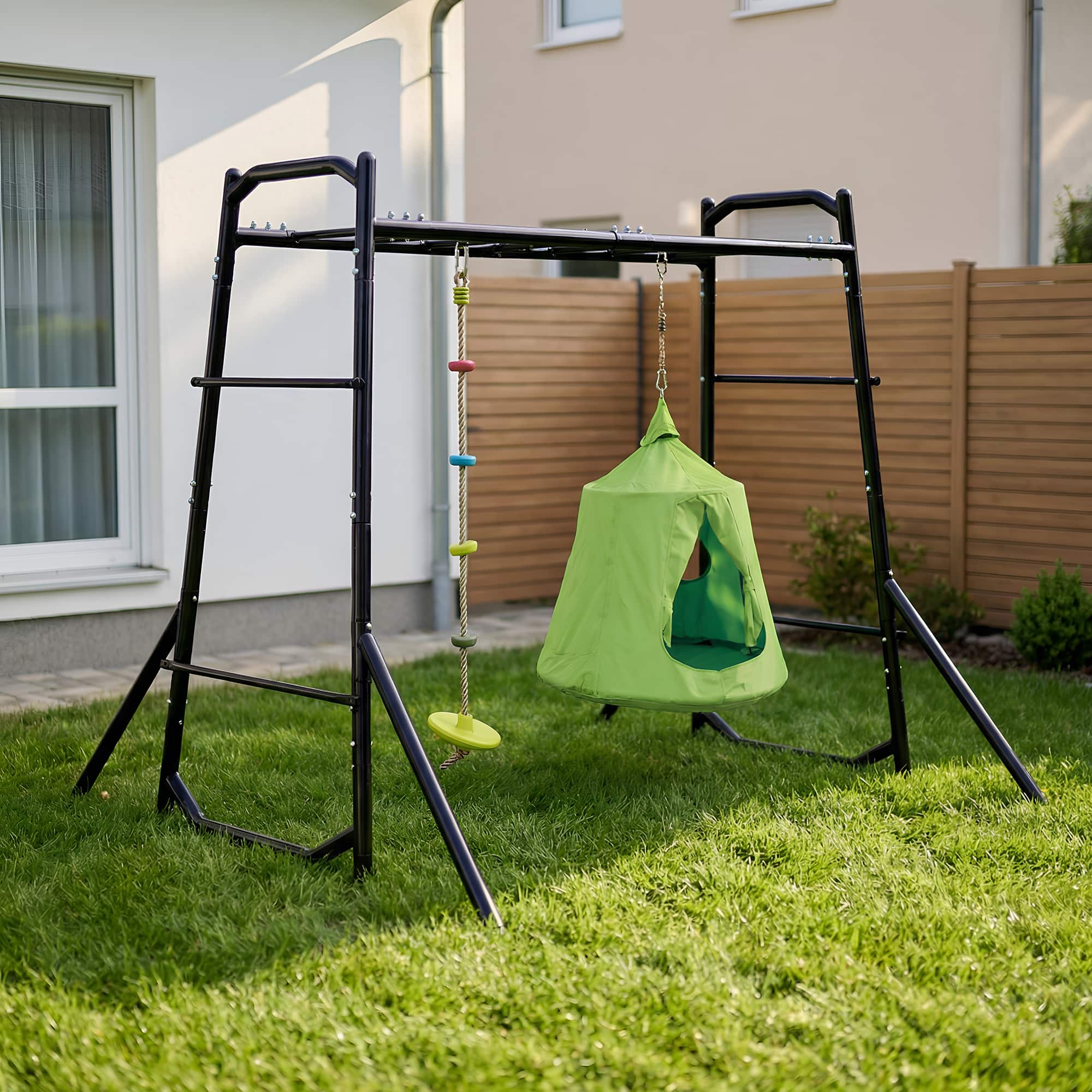Klettergerüst für den Garten Monkey Bar - Nestschaukel Zelt – Bild 3