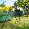 Doppelschaukel mit Kletternetz Deluxe – Bild 13