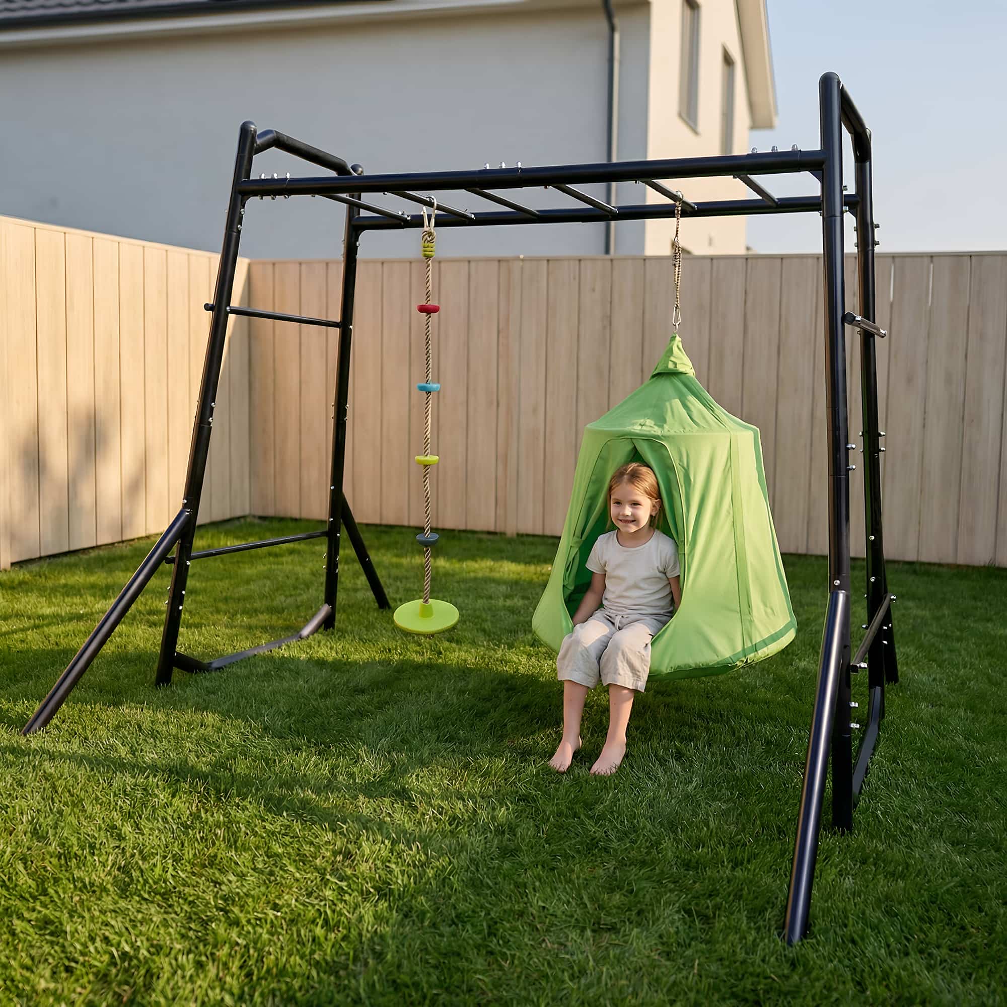 Klettergerüst für den Garten Monkey Bar - Nestschaukel Zelt – Bild 6