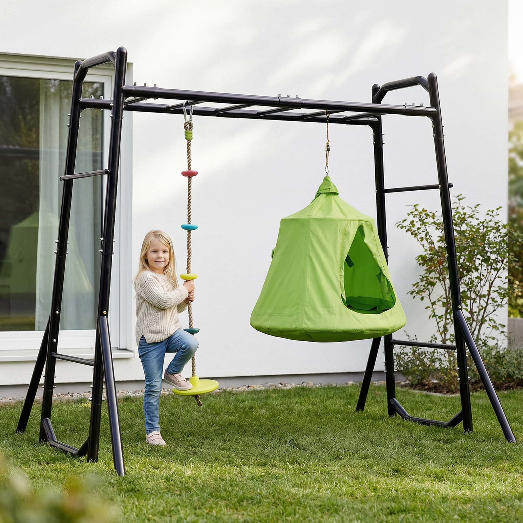Klettergerüst für den Garten Monkey Bar - Nestschaukel Zelt – Bild 8
