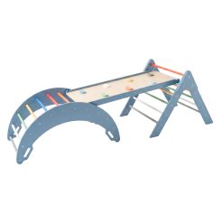3-in-1 Klettergerüst Mond Max: Rutsche, Pikler-Dreieck, Kletterbogen