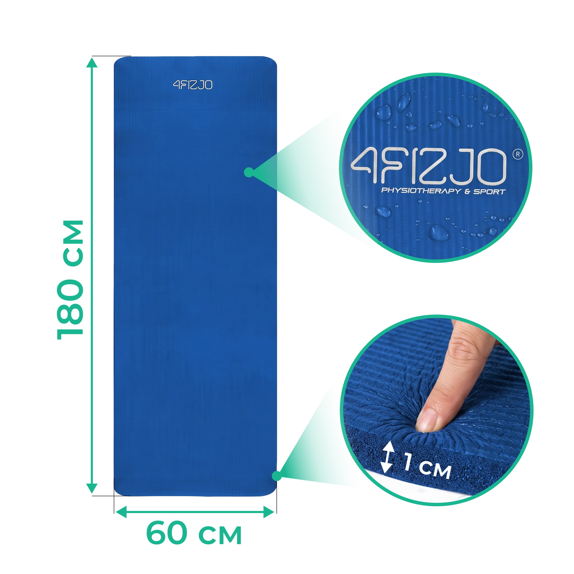 Gymnastikmatte NBR 180x60x1 cm – Bild 10