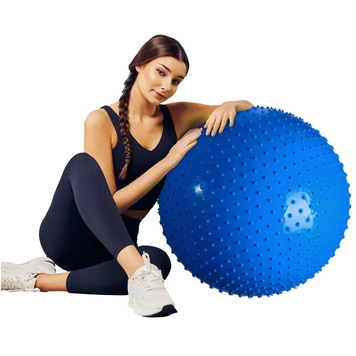 Gymnastikball mit Massage-Noppen 65 cm – Bild 11