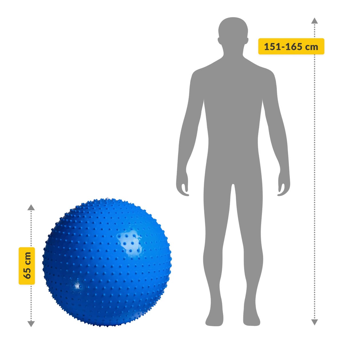 Gymnastikball mit Massage-Noppen 65 cm – Bild 8