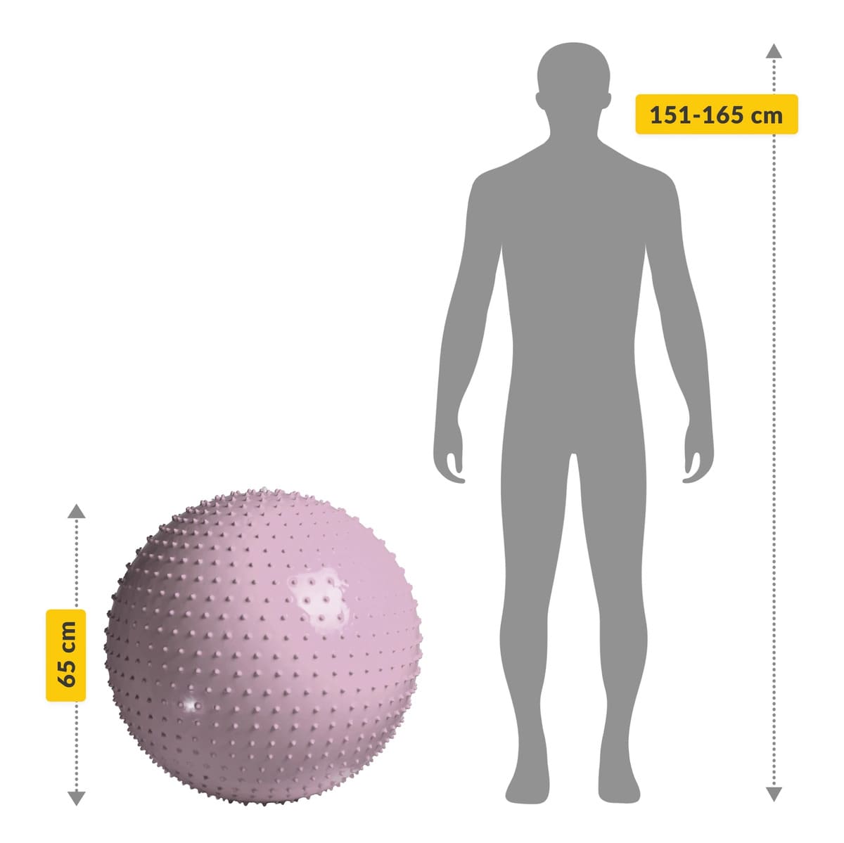 Gymnastikball mit Massage-Noppen 65 cm – Bild 14