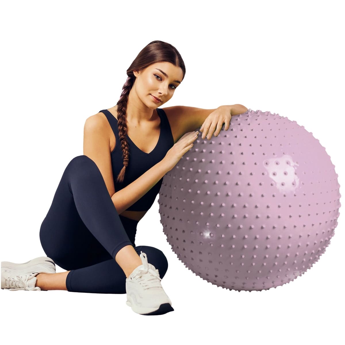 Gymnastikball mit Massage-Noppen 65 cm – Bild 12