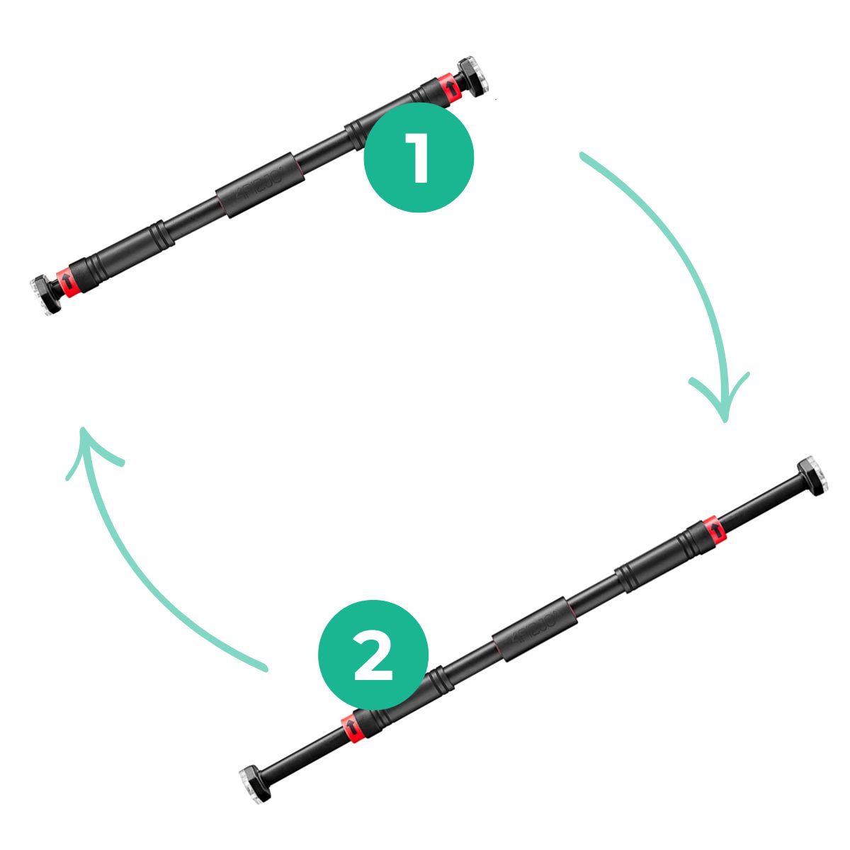 Klimmzugstange für den Türrahmen Fizjo Pro 66 – 100 cm – Bild 5