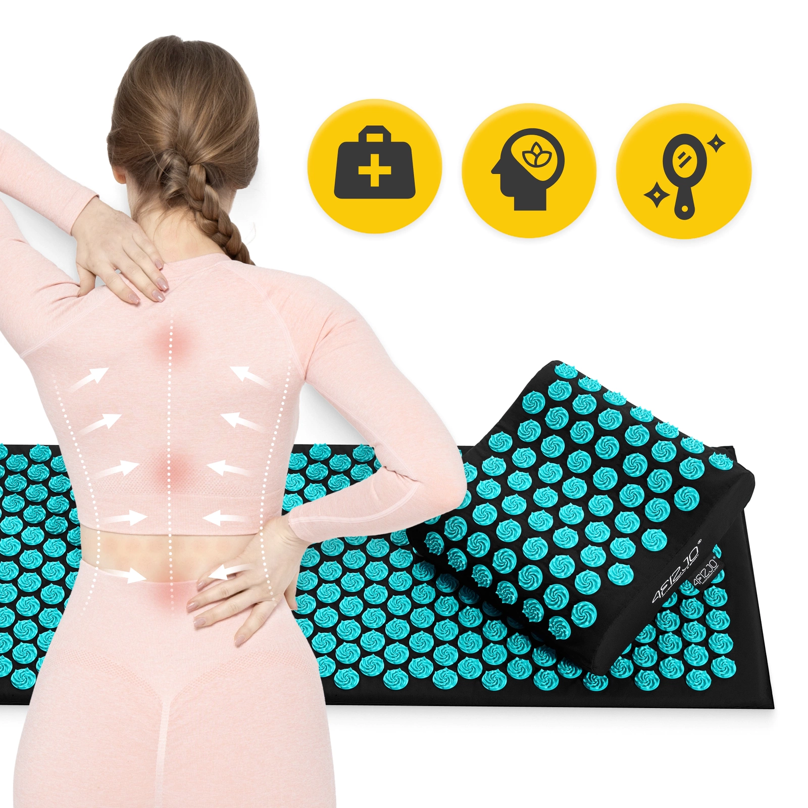Massage-Matte mit Kissen XL – Bild 17