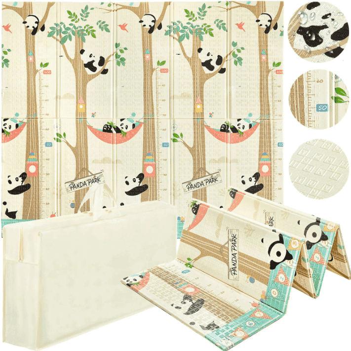 Krabbelmatte Pandas und Indianer – Bild 2