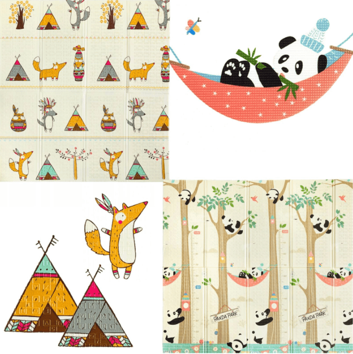 Krabbelmatte Pandas und Indianer – Bild 4