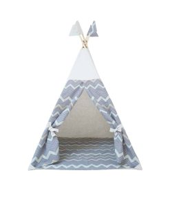 Tipi-Zelt aus Leinen bunt