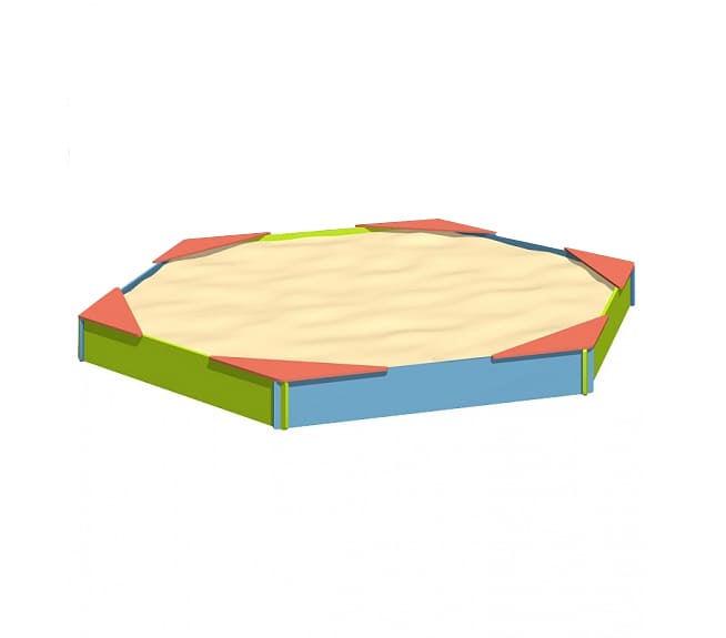Sechseckiger Sandkasten